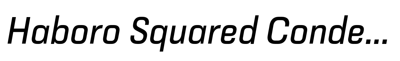 Haboro Squared Condensed Medium Italic
